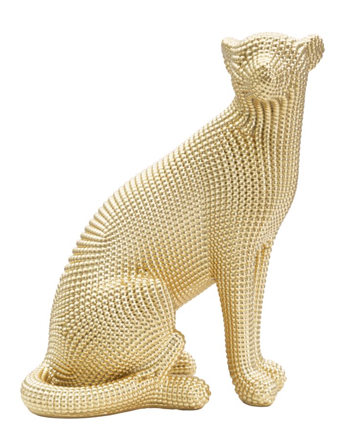 gold leopard szobor