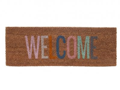 Doormat lábtörlő Welcome felirattal barna, színes