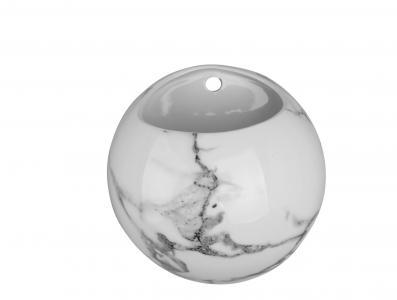 globe marble fali viragtarto feher