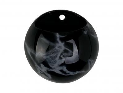 Globe Marble fali virágtartó fekete