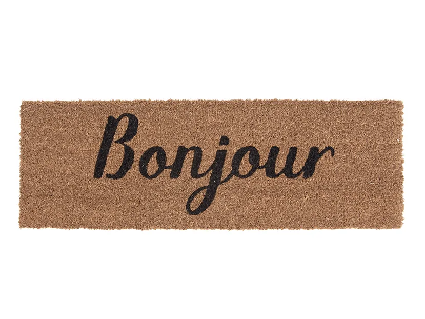 doormat labtorlo bonjour felirat barna fekete