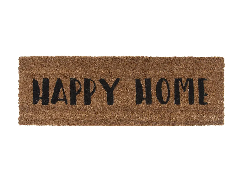 doormat labtorlo happy home felirat barna fekete