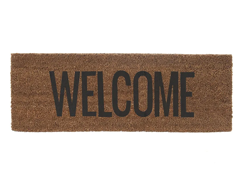 doormat labtorlo welcome felirat barna fekete