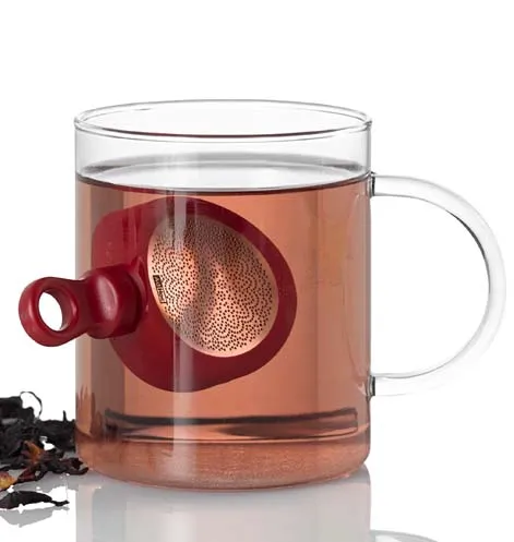 magtea magneses teaszuro rozsdamentes acel piros