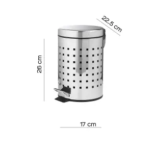 gedy-olaszdesign-rozsdamentes-acel-mintas-kockas-letisztult-grid-szemetes-iroda-haloszoba-otthon-munka-pedalos-3literes-meret