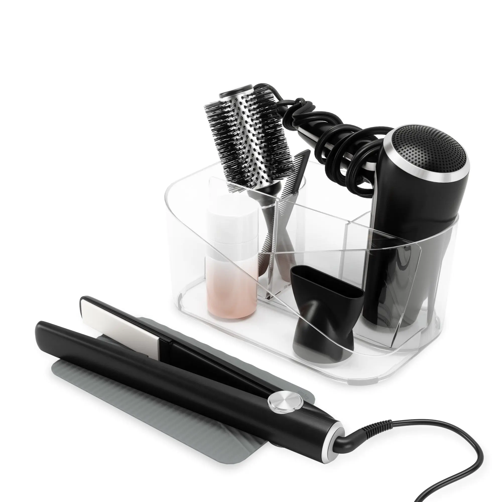 gla hair tool organizer pipere tarto hajszarito es fesutarto asztali rendszerezo atlatszo