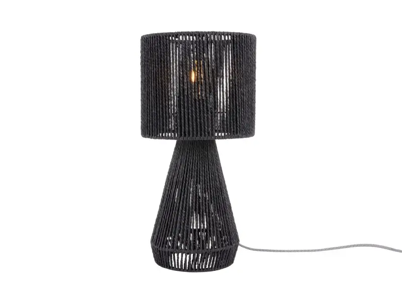 forma cone asztali lampa fekete