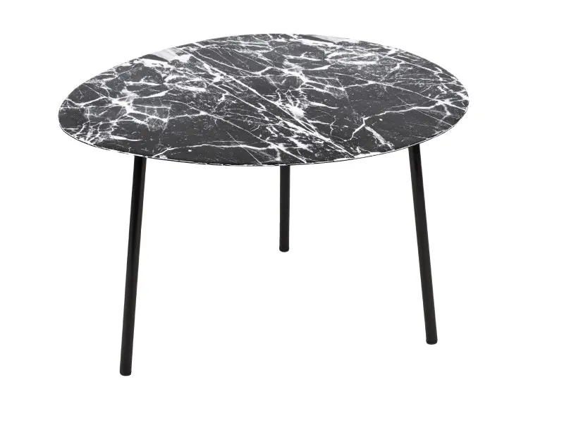 ovoid marble kisasztal fekete