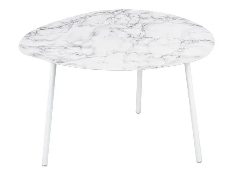 ovoid marble kisasztal feher
