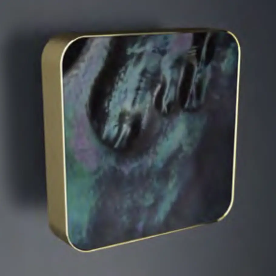 perla quadro fogantyu sotet arany 3 cm