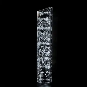 Wave akril kristály állólámpa ezüstforgács mintás
