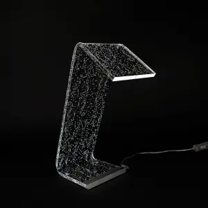 C-Led akril kristály asztali lámpa csillagpor mintás közepes