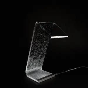 C-Led akril kristály asztali lámpa buborék mintás közepes