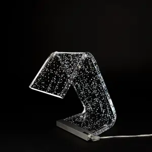 C-Led akril kristály asztali lámpa csillagpor mintás kicsi