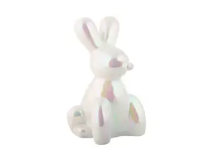 Balloon Bunny nyuszi szobor nagy metál fehér