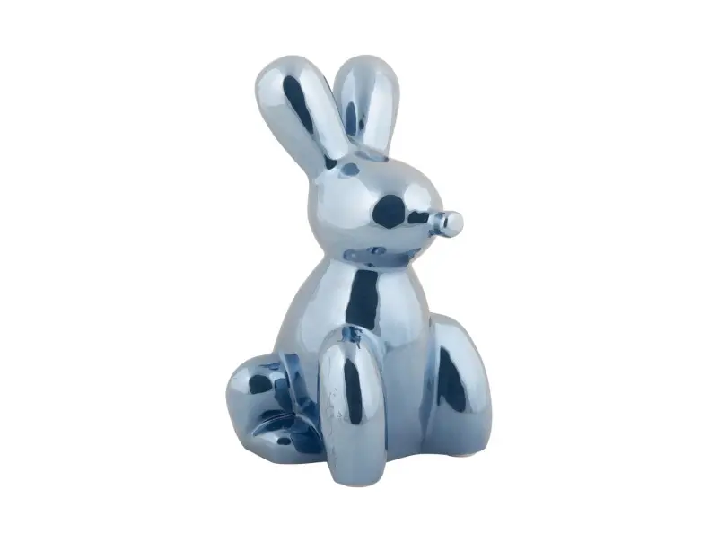 balloon bunny nyuszi szobor nagy metal kek