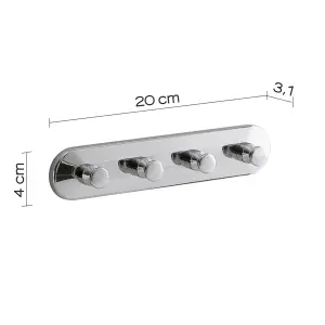 gedy-ciclope-akaszto-sargarez-fali-fogas-krom-szin-4db-fogas